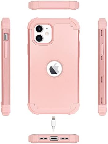 BENTOBEN iPhone 11 Case Shockproof, Phone Case for iPhone 11, Three Layers Heavy Duty Hard PC Soft TPU Cover Bumper Protective Nebula Pattern Cover for iPhone 11 Rose Gold