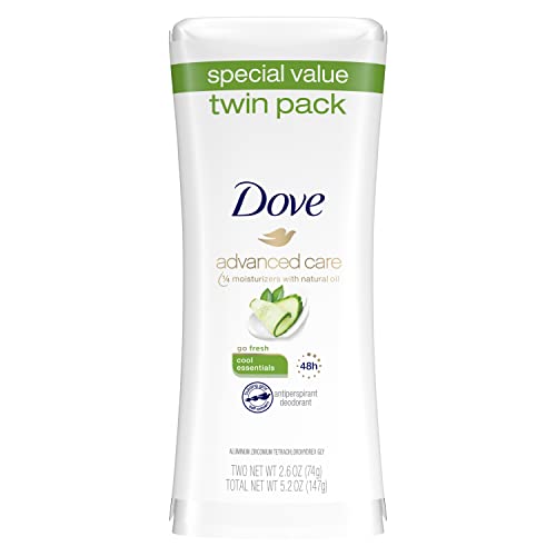 Image of DOVE WOMENS DEO Antiperspirant Deodorant For Sweat Block Cool Essentials 48-Hour Deodorant Protection 2.6 oz 2 count (B00ZOIE4TQ)