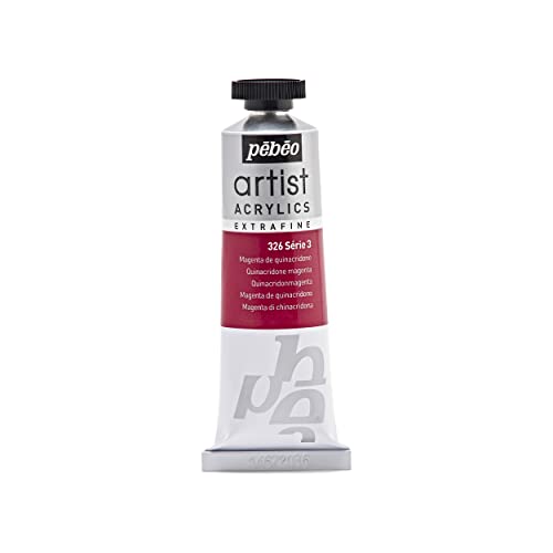 Pebeo 908326 37 ml Artist Acrylics, Quinacridone Magenta , Purple