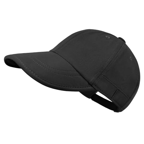ZOORON Baseball Cap for Men Women Dad Hat Unstructured Low Profile Soft Brim Adjustable Plain Baseball Hat for Outdoor Golf(1 Pack-Black)
