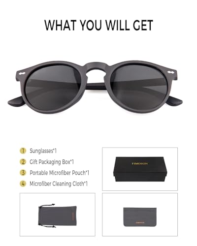 Image of Small Round Polarized Sunglasses for Women Men, Ultra Lightweight UV400 Protection Trendy Classic Vintage Style