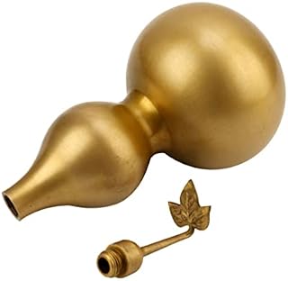 Zerodeko Feng Shui Brass Wu Lou: Chinese Lucky Copper Gourd Statue Mini Gourd Ornament DIY Keychain Backpack Purse Hanging Fortune Gourd Decor