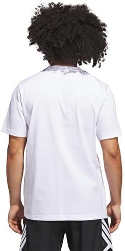 الاحترافي - تي شيرت مطبوع عليه شعار كرة السلة للرجال من اديداس... - view 2