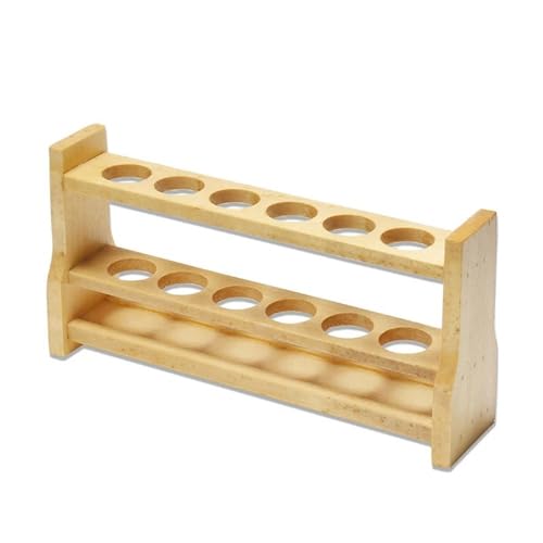 Support de tubes en bois de laboratoire 6 trous de 22 mm de diamètre