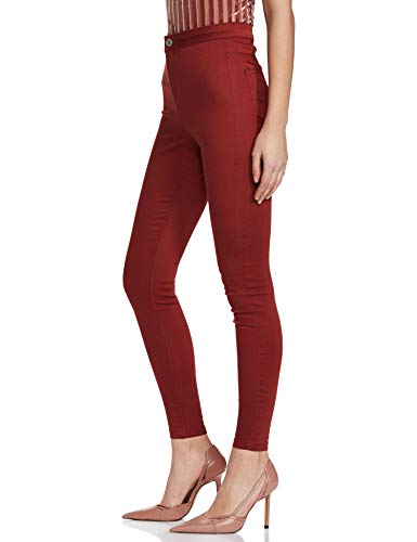 Image of Marks & Spencer Womens Solid High Rise Skinny Fit Trouser