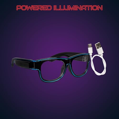 Image of Hookaba LED Jam Shade Party Glasses | Unisex Wireless Light-Up for DJ Night, Live Concerts, Halloween, Birthdays | Neon Specs for Boys, Girls, Kids | Dynamic Colors for Carnival & Clubbing