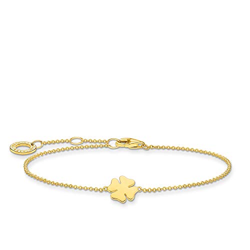 THOMAS SABO Armband Kleeblatt gold 925 Sterlingsilber 750 Gelbgold Vergoldung