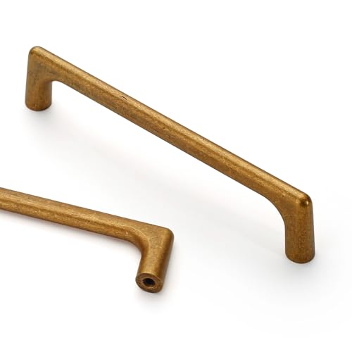 Image of Asidrama 30 Pack 5 Inch(128mm) Antique Brass Cabinet Pulls Cabinet Handles Cupboard Handles Kitchen Cabinet Hardware for Cupboard Drawer Pulls