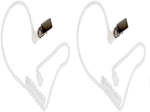 2 Packs Snap On Replacement Acoustic Tube for Two-Way Radio Audio Headset Kit (2 Packs)