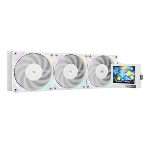 Thermalright Mjolnir Vision 360 ARGB White CPU AIO Cooler,IPS LCD Screen with 320 * 240 Resolution,for AM5&LGA 1700/1851,High-Performance 360 Specs Water-Cooled with 3.5in Removable Display