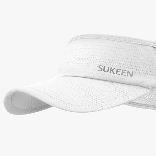 Image of Sukeen 2 Pack Sports Sun Visor Women Men Lightweight Packable Stretchy Visor Hat for Golf, Tennis, Running
