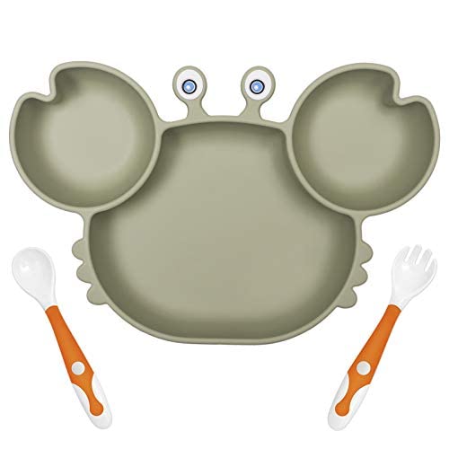 Piatti per bambini con ventosa divisa, set