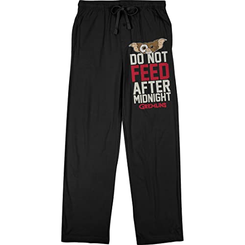 Gremlins Do Not Feed After Midnight Men's Black Sleep Pajama Pants