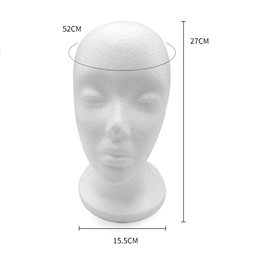 image for SONGBIRDTH Head Mold,Female EPS Foam Head Mold Wig Hat Holder DIY Head