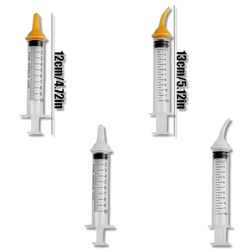 Image of Pet Feeding Syringe with Nipple, Silicone Feeding Tools for Kitten Puppy Feeding Syringe for Newborn Cat Dog Small Animals Rabbits (10ml+12ml)