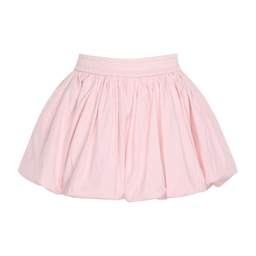 Women Y2k Bubble Skirt Ruffle Hem Pleated A Line Flare Mini Short Skirt Summer Casual Skirt3