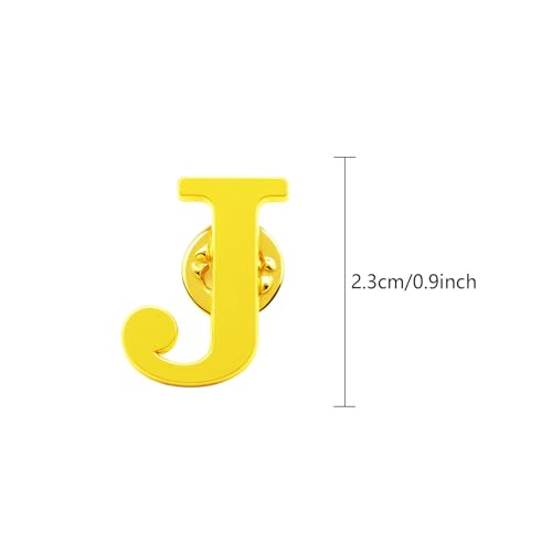 Image of 10Pack A-Z 26 Letters Pins Brooches Silver Plated Metal Broaches Pins-GOLD Initial Breast Brooch pin Tack Name Personalized Gifts for Women Men