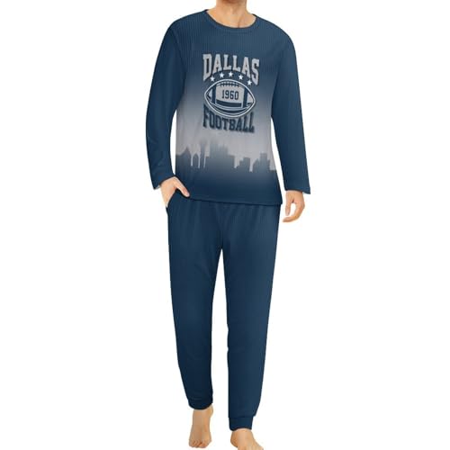 Custom Pajama Set for Men Add Name Number Personalized Long Sleeve Nightwear Set Gifts for Fans Dad Husband Brother2