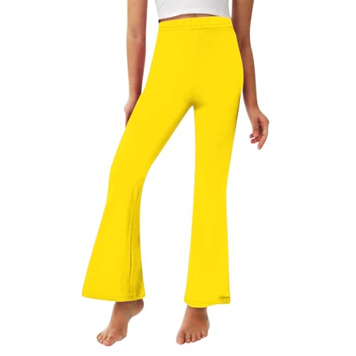 Girls Bootcut Yoga Pants Kids Stretchy High Waisted Flare Pants Workout Dance Leggings for Teen Girls 2-13 Years