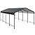VIWAT Carport 12x20 FT Metal Carport with Enhanced Base Outdoor Heavy Duty Garage Galvanized Car Shelter for Pickup, Boat, Car and Tractors