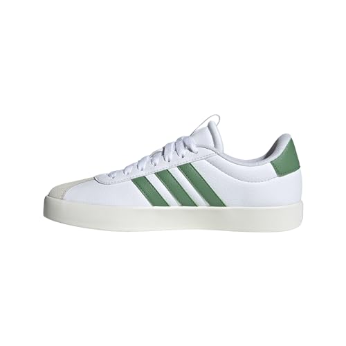 Adidas Womens VL Court 3.0, White/Preloved Green/Alumina, 8