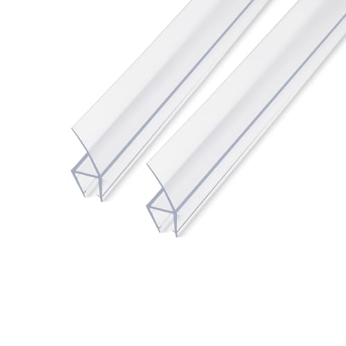 78\" Shower Door Side Seal Strip for 1/2 inch Frameless Glass Shower Door Clear Polycarbonate(39\" X2)