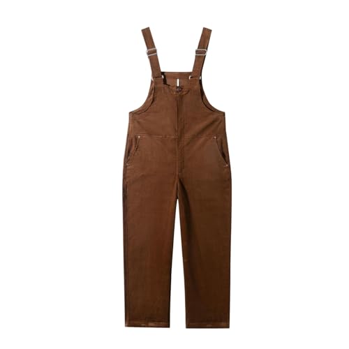 Salopette homme vintage large et droite en jean stretch