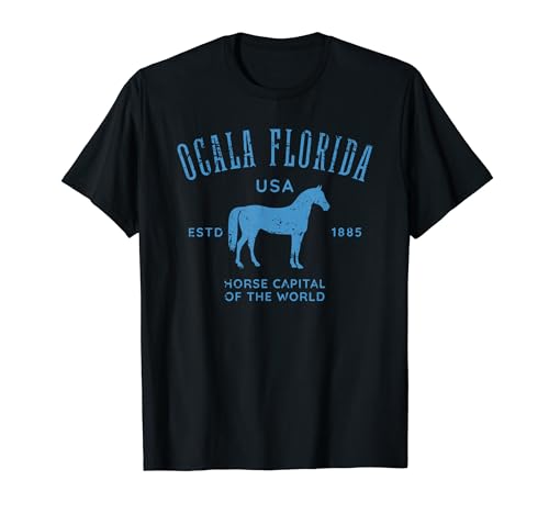 Ocala Florida USA Horse Capital Distressed Equestrian Design T-Shirt Ocala Florida USA Horse Capital Distressed Equestrian Design T-Shirt