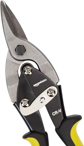 Amazon Basics Straight Cut Aviation Tin Snips, Metal Cutters with Safety Latch view 3