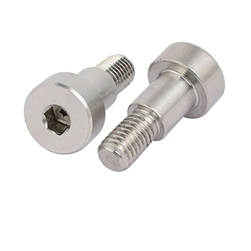 Uxcell A17101400UX0111 304 Stainless Steel Hex Socket Shoulder Bolt 10Mm Shoulder Dia 12Mm Shoulder Length M8 Thread 5Pcs thumb #1