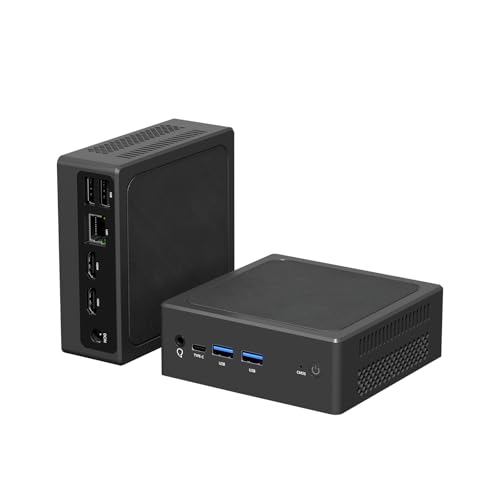 Image of Mini PC,N100 B4 Mini Desktop Computer,16GB DDR4 RAM,512GB PCIE 3.0 SSD,Dual Display,1 RJ45 1G LAN,USBx4,Type-C, Wi-Fi5,BT4.2,for School PC, Office PC, Home Theater