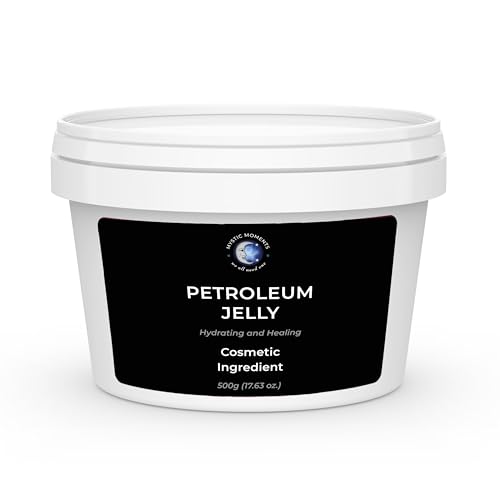 Mystic Moments | Petroleum Jelly | Soothing Moisturiser for Dry & Cracked Skin | Protects Against Windburn Chapping & Minor Burns | Nappy Rash Relief | Skin Barrier Balm | 500g