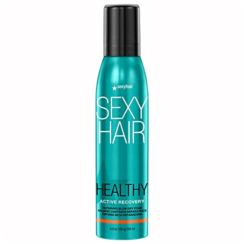 SexyHair Strong Active Recovery Repairing Blow Dry Foam, 8 Oz