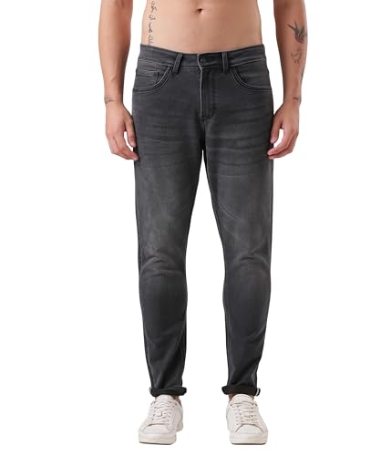 Image of TURMS Men's Cool Tech Jeans All Degree Anti Odor UV Protectant Travel Edition Mid Rise Denim Pants | Stretchable Comfort Cotton Rich