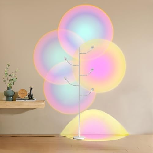 LOZNDA 5-Head Halo Sunset Lamp with Replaceable Color Filters