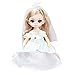 Colcolo 15 Cm BJD Doll 6 Pollici Snodato Mobile Fai da Te Trucco Abito da Sposa alla Moda Giocattolo Bellissimo Vestito Giocattolo Carino Ragazza Bambola , Bianco