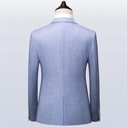 Men's Slim Fit 3-Piece Suit Set - Lightweight Jacket, Vest & Pants for Wedding & Business2