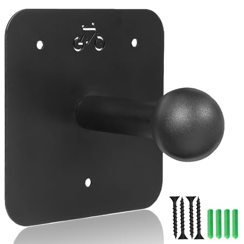 SROCHN Fahrradträger Wandhalterung, Maximale Traglast 60 kg, Universell Kugelkopf Fahrrad-Heckträger Wandhalterung mit Schrauben und Kunststoff-Spreizdübel (Schwarz)