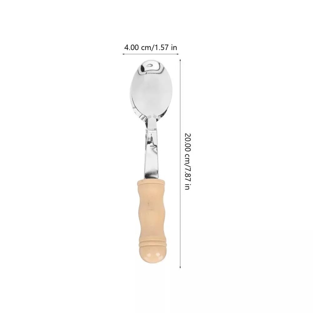 1/2PCS Orff Music Irish Musical Spoons Percussion Instrument with Wooden Handle Percussion Instrument Gifts 8 Inch (1)