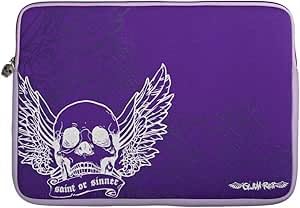 Funda de neopreno 15 17 pulgadas para ordenador portátil compatible Glamrox calavera