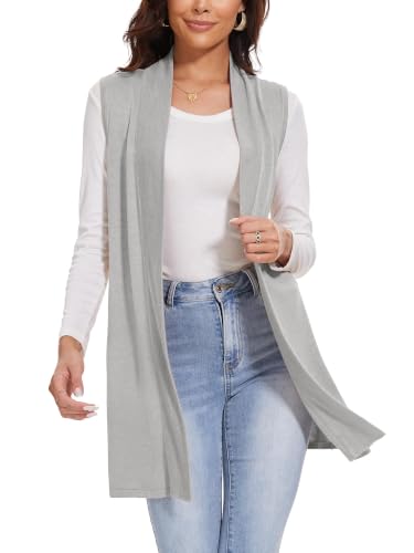 Image of Spicy Sandia Womens Sleeveless Long Knit Cardigan Vest