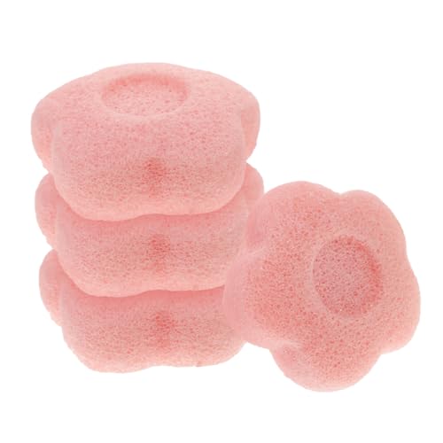 BESTYASH 4 Piezas Lavado De Cara Esponja Herramienta De Lavado De Cara Rosa