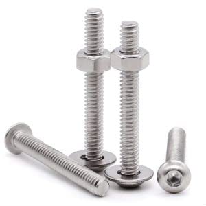 Vis à tête cylindrique 3/8"-16 pour constructions mécaniques et montages bois
