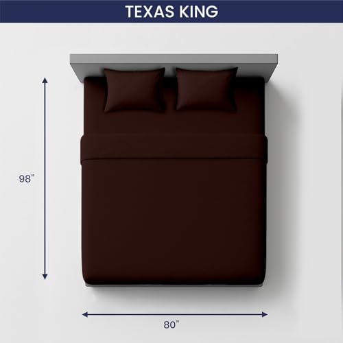 Image of SGI bedding 80 inchx98 inch 4 Pc Texas King Sheet Set 600 TC 18 inch Deep, Chocolate