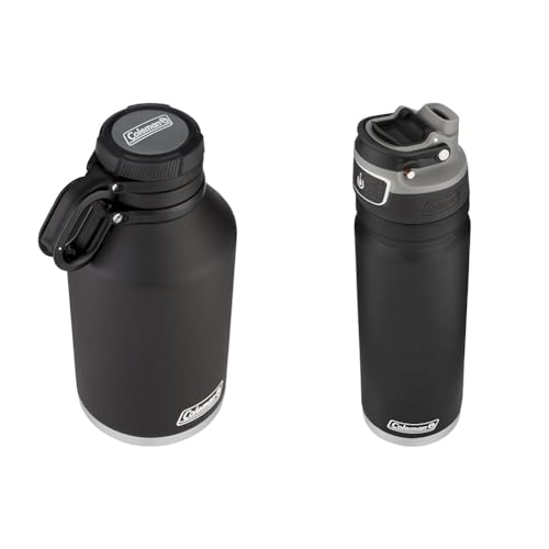 Coleman 64oz Vacuum-Insulated Stainless Steel Growler Keeps Drinks Hot 41 Hours Cold 76 Hours Bundle with 24oz AUTOSEAL FreeFlow Water Bottle - image 1