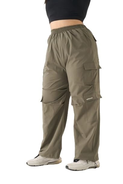 spirit animal Parachute Pants for Women | High Waist Pants | Super Lightweight, Breathable & Quick Dry | Easy Stretch and Side Slit | Adjustable Pants | Ideal for Hiking, Dancing, Travelling-picture-12