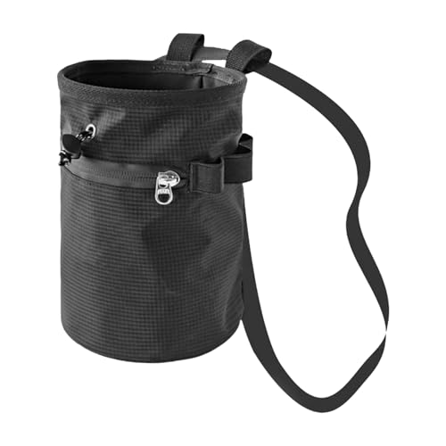 Bolsa de giz para escalada, bolsa de giz à prova d'água, com cinto de cintura ajustável e bolso de armazenamento com zíper, armazenamento de equipamentos para ginástica, rocha, atividades ao ar livre