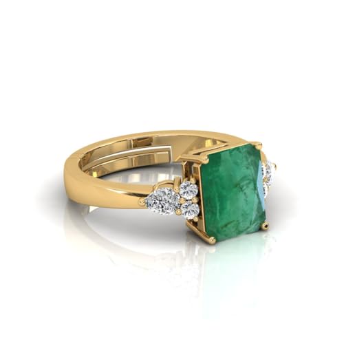 7.00 Carat Unique Natural Emerald Gemstone Promise Gold Plated Ring For Birthday Present For3
