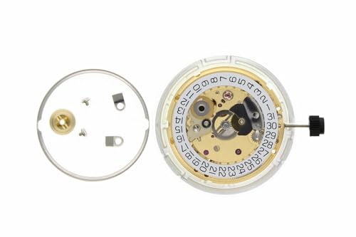 Image of GENUINE ETA 2824-2 AUTOMATIC WATCH MOVEMENT 25 JEWEL DATE @3 GOLD NEW SWISS MADE