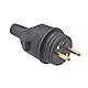 Debflex 713200 Stecker 2P T 16 A, wasserdicht, schwarz, rechts